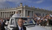 With first ride in a popemobile, Pope Leo XIV starts big inaugural ceremony before tens of thousands