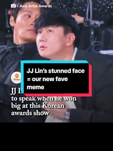 Pretty sure he was thinking, “Wait huh? Me? Are you sure?” #8dayssgLocalEnt #jjlin  #asiaartistawards  #aaa2025  #stunned 