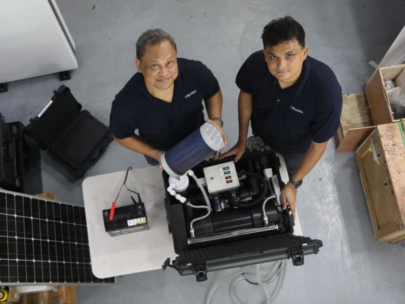 Mr Bashir Ahmad (left), the chief executive officer and technical director of Liquinex and Mr Ajmalkhan Riazdeen, the company’s co-founder and general manager. The company specialises in water and wastewater treatment technologies. Mr Bashir Ahmad (left), the chief executive officer and technical director of Liquinex and Mr Ajmalkhan Riazdeen, the company’s co-founder and general manager. The company specialises in water and wastewater treatment technologies.