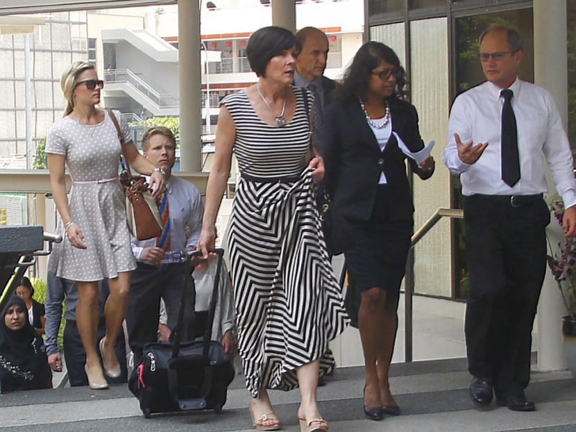 Parents of American researcher Shane Todd, Rick and Mary Todd at the Subordinate court. Photo: Ernest Chua.
