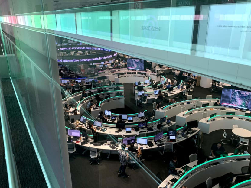 A view of the TODAY and CNA digital newsroom.