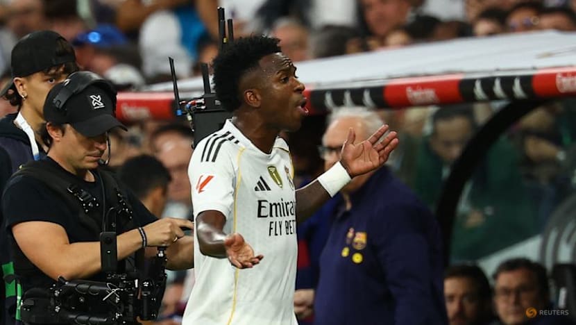 Vinicius apologises for storming off in Real's Clasico victory over Barcelona