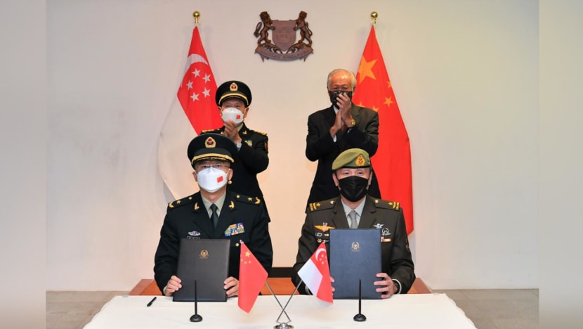 Singapore, China sign agreements on deeper cooperation in military education and academic exchanges Singapore, China sign agreements on deeper cooperation in military education and academic exchanges