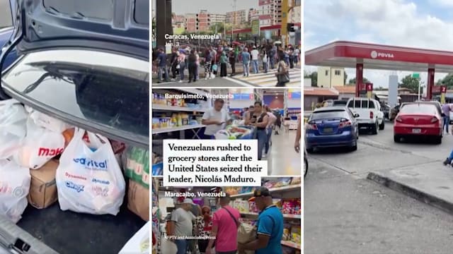 委内瑞拉多地爆发抢购潮 民众囤积必需品应对不确定局势