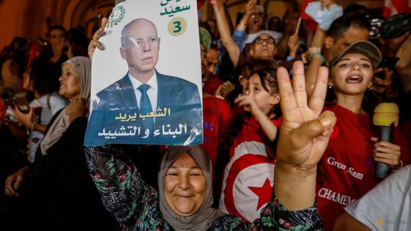 Tunisia's Saied moves toward landslide win in election Tunisia's Saied moves toward landslide win in election