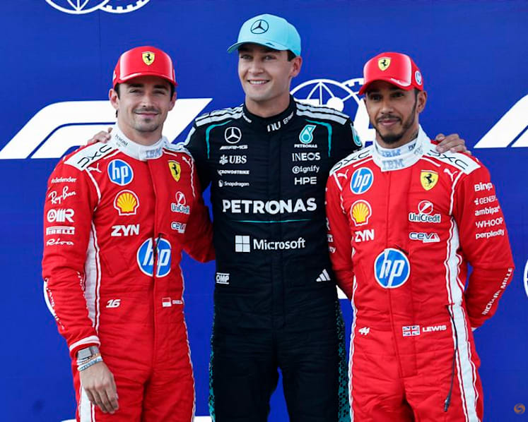 Russell takes pole in chaotic Austrian GP qualifying
