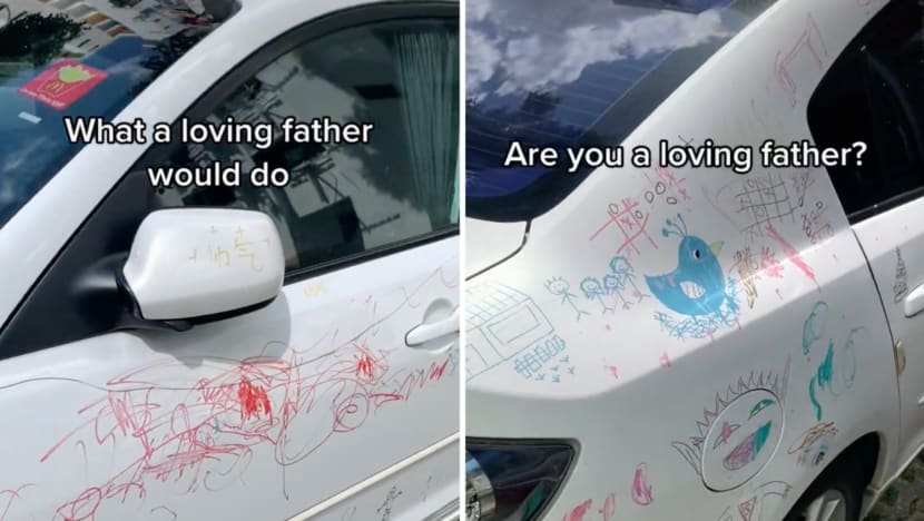 #trending: Kids doodle all over S'pore family car, netizens warmed by the sight