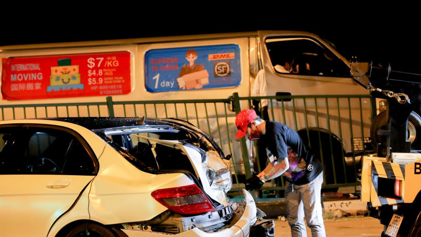 63-year-old taken to hospital after five-vehicle collision along Woodlands Road