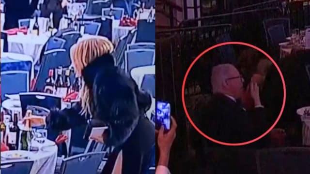 白宫晚宴传枪声也不怕！宾客淡定吃沙拉 顺手取走名酒