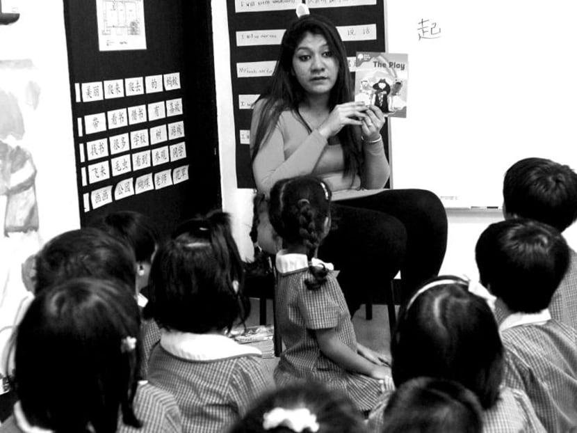Children at YWCA Outram Child Development Centre on Jan 23, 2013. Photo: Ernest Chua