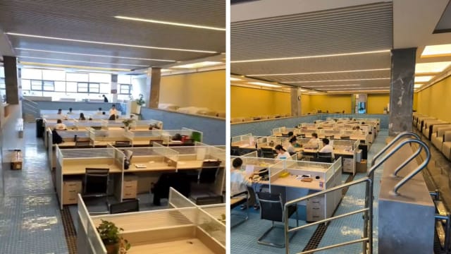 成都公司抽干泳池水改成办公室 员工在“深水区”上班