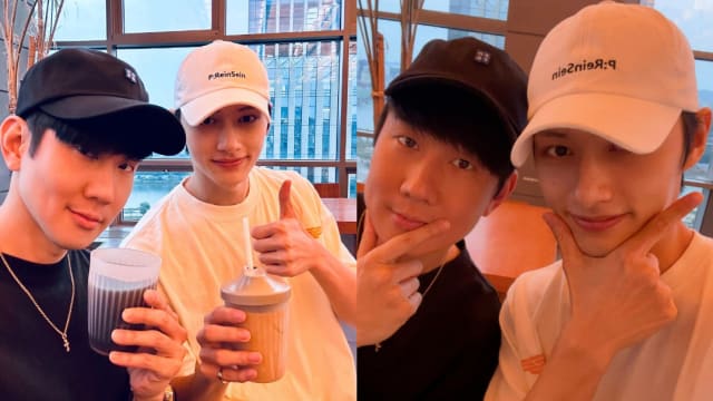 林俊杰惊喜同框SEVENTEEN Jun　亲飞去他公司喝咖啡