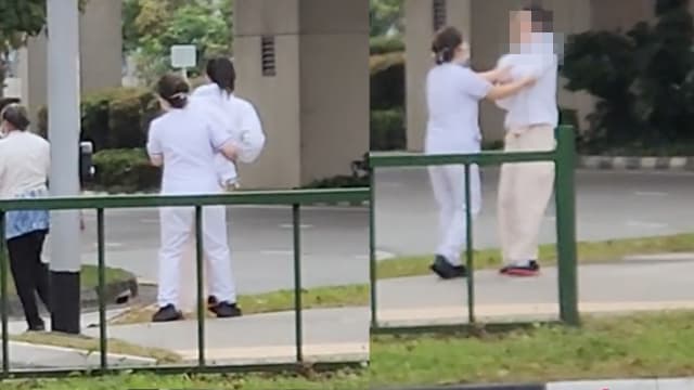 盛港综合医院病患擅自离开病房 被护士保安劝回病房