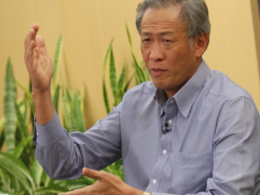 Minister for Defence and Chairman of the Haze Inter-Ministerial Committee (HIMC) Dr Ng Eng Hen giving an interview to local media on 5 July 2013, update on the outcome and discussions of the HIMC..Photo: Ernest Chua.