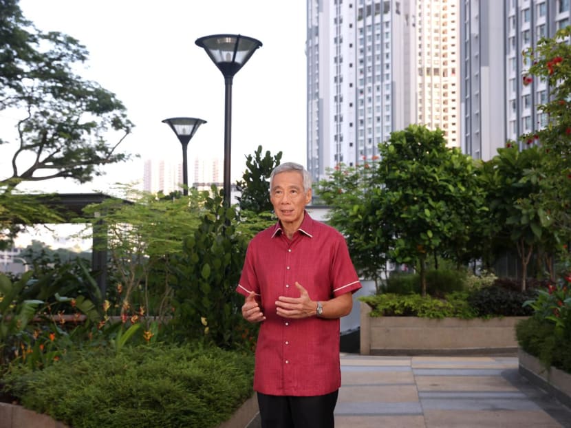 Prime Minister Lee Hsien Loong delivering his annual National Day message on Aug 8, 2023. Prime Minister Lee Hsien Loong delivering his annual National Day message on Aug 8, 2023.