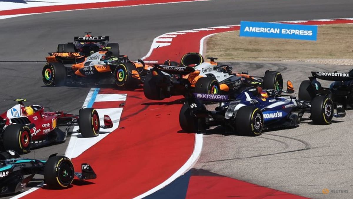 McLarens collide in US GP sprint, both out