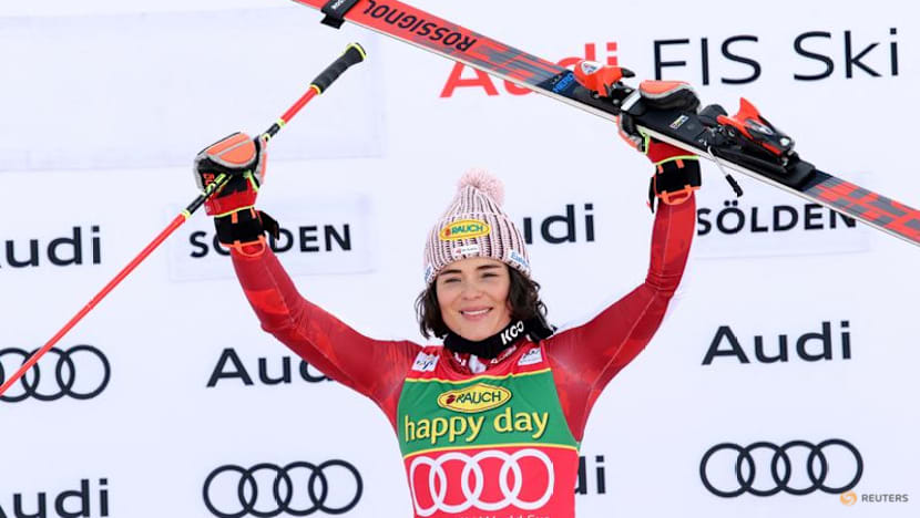 Alpine skiing-Austrian Scheib wins season-opener in Soelden