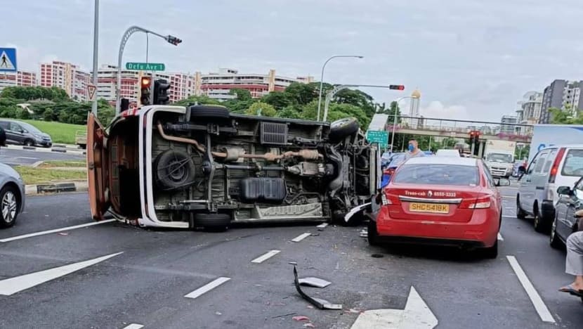 6-year-old girl taken to KKH after early morning minibus crash near Hougang