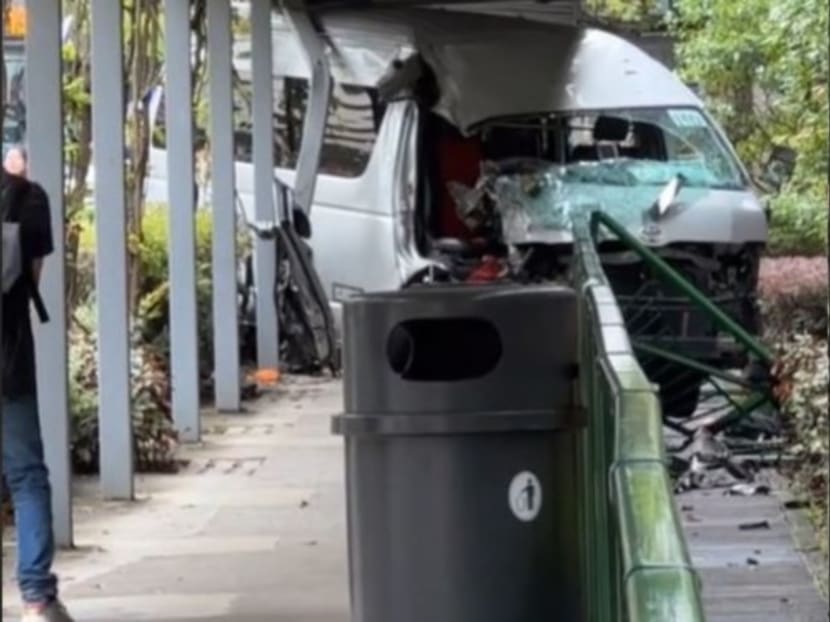 The scene at a covered walkway near Redhill MRT Station after an accident on March 27, 2023.