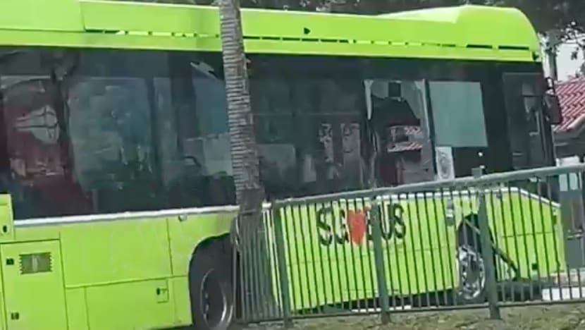 Tower Transit bus driver, 64, suspended after bus crashes through road divider; 9 passengers onboard, no injuries