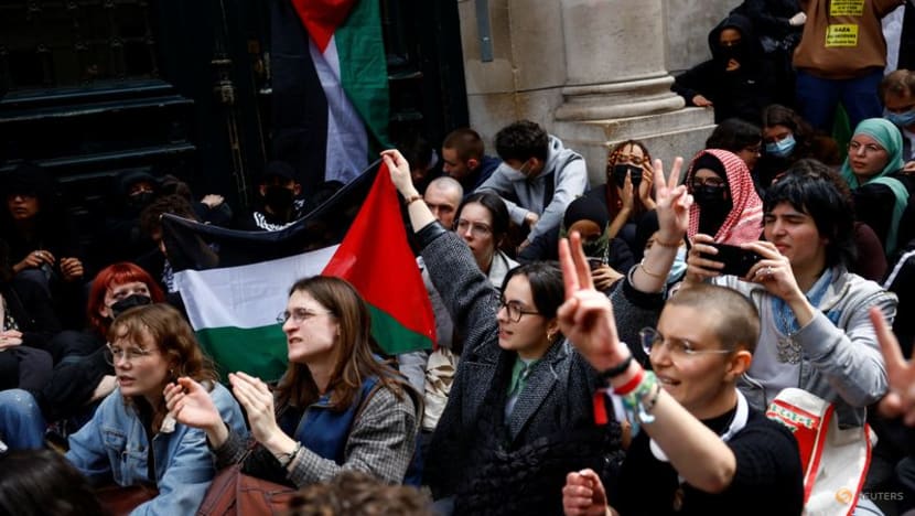 Police clear pro-Palestinian protests at Sorbonne university in France Police clear pro-Palestinian protests at Sorbonne university in France