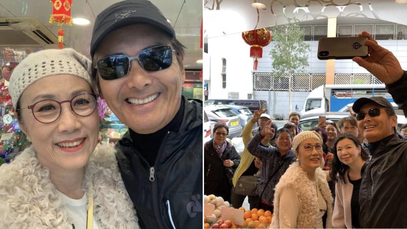 Liza Wang and Chow Yun Fat spotted shopping for New Year goodies in a neighbourhood dried goods shop Liza Wang and Chow Yun Fat spotted shopping for New Year goodies in a neighbourhood dried goods shop