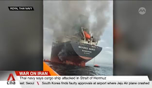 Three crew missing from Thai-registered ship hit by projectiles in Strait of Hormuz