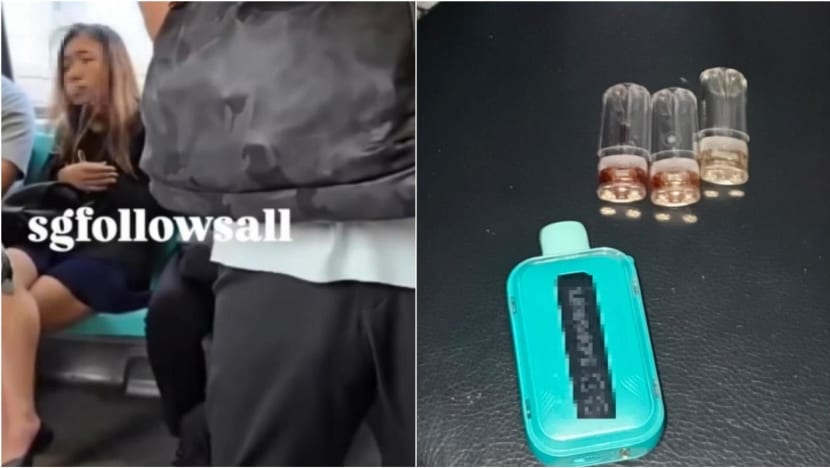HSA raids home of woman seen vaping on MRT train HSA raids home of woman seen vaping on MRT train