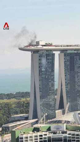 Fire breaks out on 55th floor of Marina Bay Sands Fire breaks out on 55th floor of Marina Bay Sands