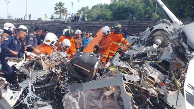 马国皇家海军证实 十人在直升机撞毁案中罹难