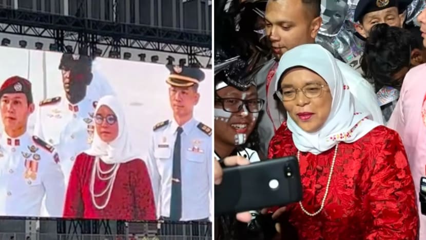 #trending: Netizens amused by President Halimah lookalike at NDP rehearsal