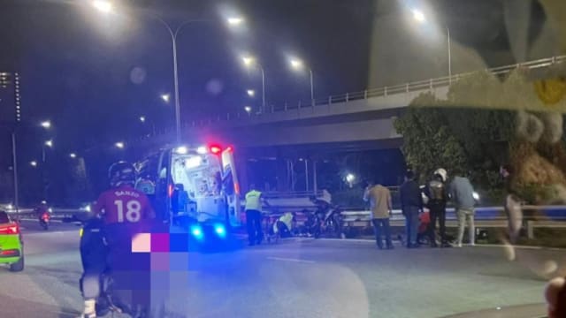 PIE往大士方向车祸三人送院  球迷回家路段严重堵车