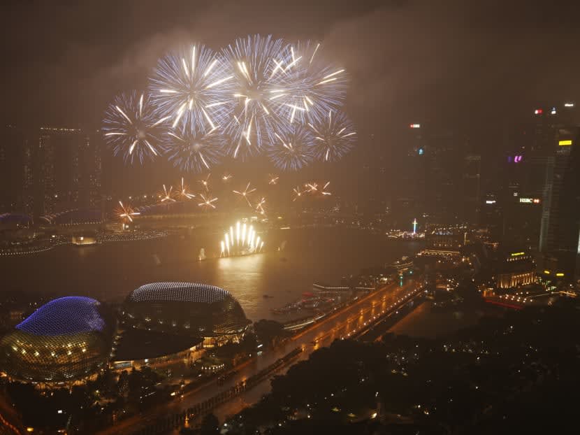 Fireworks display on Jan 1, 2018. 