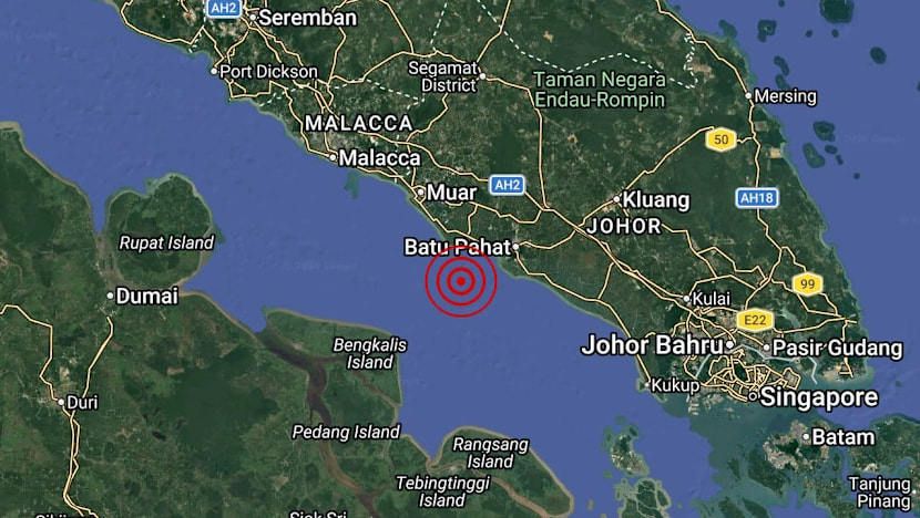 Weak 3.3-magnitude earthquake hits waters off Johor