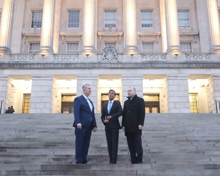 Irish, UK leaders celebrate the end of Northern Ireland's political deadlock