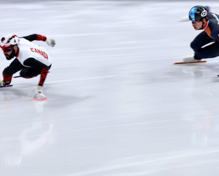 Short track-Canada's Dubois holds off Dutch brothers to win 500 metres