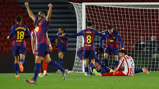 西甲：巴塞罗那队战胜马德里竞技队