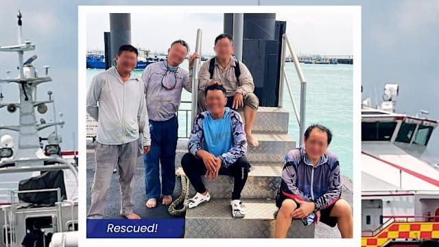 小船下沉 警察海岸卫队半小时内救六人