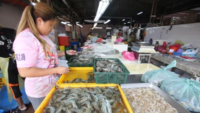 柔佛大明虾大丰收 当地售价大跌30%