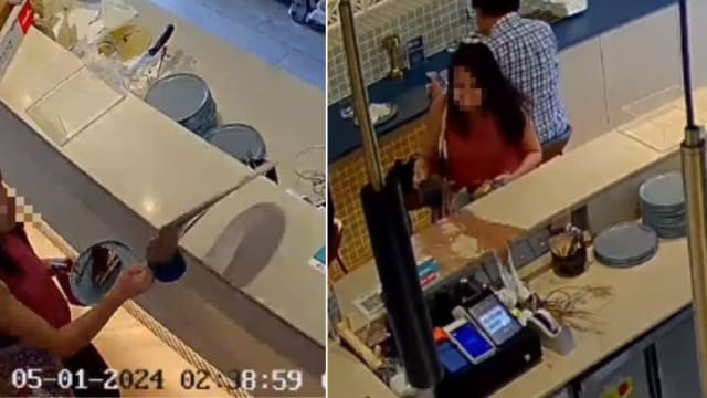 烘焙坊指女顾客不满吧台满座 竟向柜台泼热饮