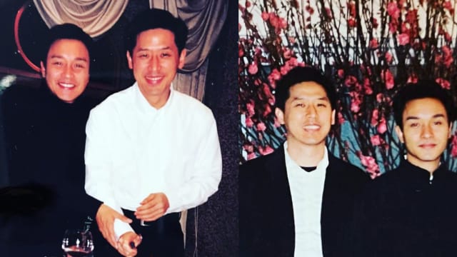 唐鹤德晒与张国荣旧照为自己庆生