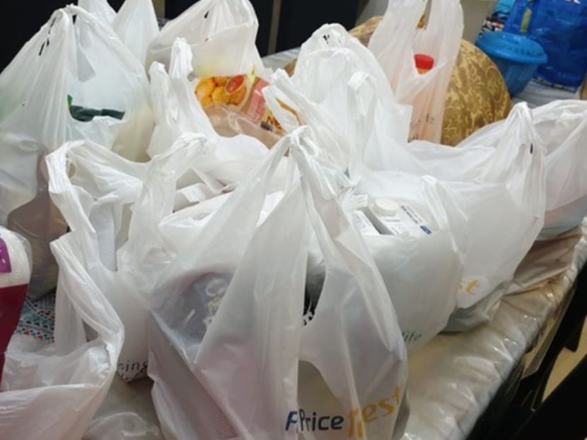 Four volunteers have made grocery runs for a family serving a Home Quarantine Order. This is one such grocery run made by a woman who helped.