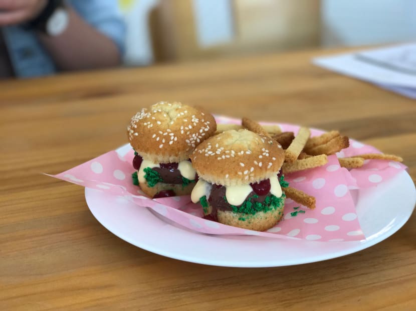 What you think see may not be what you get. Cake Avenue's new dessert menu by pastry chef E T Yew offers desserts resembling American diner food. Photo: Sonia Yeo