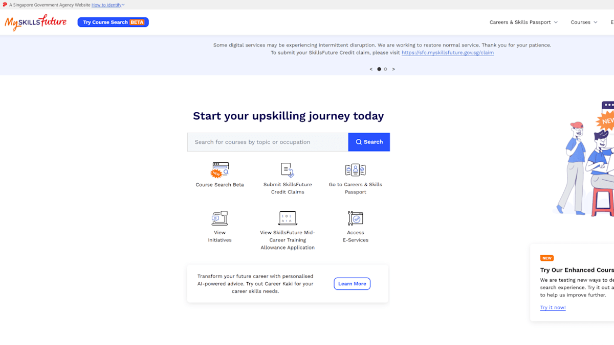 SkillsFuture portal experiences disruption as S0 credits set to expire