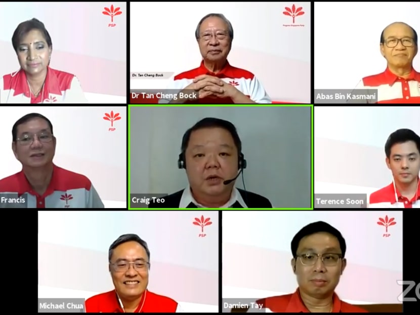 Screengrab from the Progress Singapore Party's outreach session on June 17, 2020.