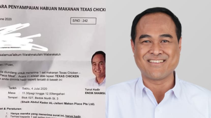GE2020: PAP Aljunied candidate Shamsul Kamar refutes allegations of ‘luring’ voters with Texas Chicken meals