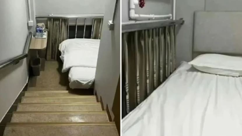 Sanggupkah anda bayar sehingga S$120 untuk menginap di ruang tangga? Anehnya terdapat permintaan bagi bilik sebegini Sanggupkah anda bayar sehingga S$120 untuk menginap di ruang tangga? Anehnya terdapat permintaan bagi bilik sebegini