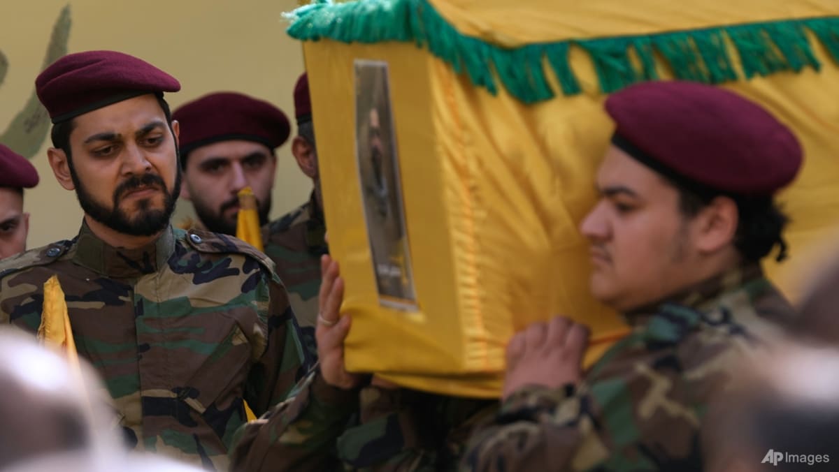 Crowds in Beirut suburbs mourn Hezbollah commander killed in Israeli strike