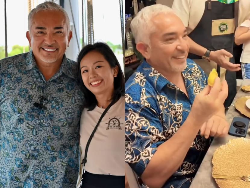 Celebrity dog trainer Cesar Millan was recently in Singapore for meet-and-greet and durian-tasting sessions