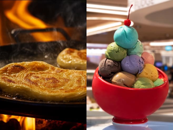 Swensen’s at Changi Airport has a supper buffet with free-flow prata, satay, nasi lemak, ice cream and more for S$29